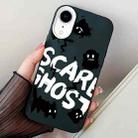 For iPhone XR Scared Ghost PC Hybrid TPU Phone Case(Black) - 1