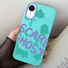 For iPhone XR Scared Ghost PC Hybrid TPU Phone Case(Sky Cyan) - 1