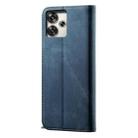 For Xiaomi Poco M6 4G Denim Texture Casual Style Horizontal Flip Leather Case(Blue) - 3