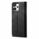 For Xiaomi Poco M6 4G Denim Texture Casual Style Horizontal Flip Leather Case(Black) - 3