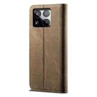 For Xiaomi 15 Denim Texture Casual Style Horizontal Flip Leather Case(Khaki) - 3