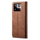 For Xiaomi 15 Denim Texture Casual Style Horizontal Flip Leather Case(Brown) - 3