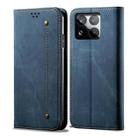 For Xiaomi 15 Denim Texture Casual Style Horizontal Flip Leather Case(Blue) - 1