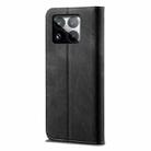 For Xiaomi 15 Denim Texture Casual Style Horizontal Flip Leather Case(Black) - 3