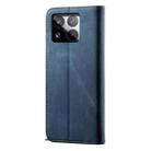 For Xiaomi 15 Pro Denim Texture Casual Style Horizontal Flip Leather Case(Blue) - 3