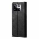 For Xiaomi 15 Pro Denim Texture Casual Style Horizontal Flip Leather Case(Black) - 3