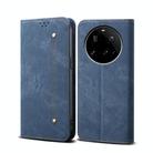 For Xiaomi 15 Ultra Denim Texture Casual Style Horizontal Flip Leather Case(Blue) - 1