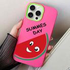 For iPhone 15 Pro Max Watermelon PC Hybrid TPU Phone Case(Rose Red) - 1