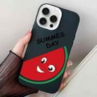 For iPhone 15 Pro Watermelon PC Hybrid TPU Phone Case(Black) - 1