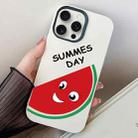 For iPhone 15 Pro Watermelon PC Hybrid TPU Phone Case(White) - 1