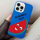 For iPhone 15 Pro Watermelon PC Hybrid TPU Phone Case(Blue) - 1