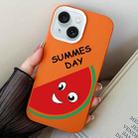 For iPhone 15 Plus Watermelon PC Hybrid TPU Phone Case(Orange) - 1