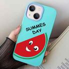 For iPhone 14 Watermelon PC Hybrid TPU Phone Case(Sky Cyan) - 1