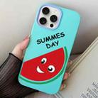 For iPhone 14 Pro Watermelon PC Hybrid TPU Phone Case(Sky Cyan) - 1