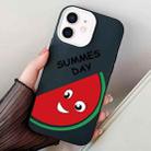 For iPhone 12 mini Watermelon PC Hybrid TPU Phone Case(Black) - 1