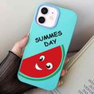 For iPhone 12 mini Watermelon PC Hybrid TPU Phone Case(Sky Cyan) - 1