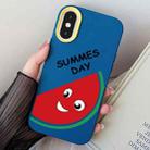 For iPhone X / XS Watermelon PC Hybrid TPU Phone Case(Royal Blue) - 1