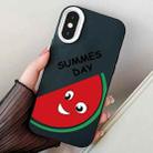 For iPhone X / XS Watermelon PC Hybrid TPU Phone Case(Black) - 1