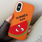 For iPhone X / XS Watermelon PC Hybrid TPU Phone Case(Orange) - 1