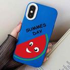 For iPhone X / XS Watermelon PC Hybrid TPU Phone Case(Blue) - 1