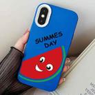 For iPhone XS Max Watermelon PC Hybrid TPU Phone Case(Blue) - 1