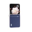 For Honor Magic V Flip ABEEL Three Parts Frosted Transparent Frame Genuine Leather Mino Phone Case(Royal Blue) - 3