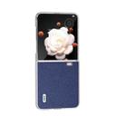 For Honor Magic V Flip ABEEL Frosted Transparent Frame Genuine Leather Mino Phone Case(Royal Blue) - 3