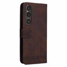 For Sony Xperia 1 V Skin Feel Life Tree Metal Button Leather Phone Case(Brown) - 3