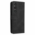 For Sony Xperia 1 V Skin Feel Life Tree Metal Button Leather Phone Case(Black) - 3