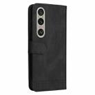 For Sony Xperia 1 VI Skin Feel Life Tree Metal Button Leather Phone Case(Black) - 3