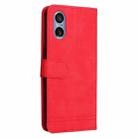 For Sony Xperia 5 V Skin Feel Life Tree Metal Button Leather Phone Case(Red) - 3