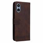 For Sony Xperia 5 V Skin Feel Life Tree Metal Button Leather Phone Case(Brown) - 3