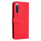 For Sony Xperia 10 V Skin Feel Life Tree Metal Button Leather Phone Case(Red) - 3