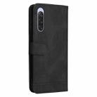 For Sony Xperia 10 V Skin Feel Life Tree Metal Button Leather Phone Case(Black) - 3