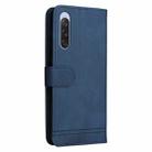 For Sony Xperia 10 V Skin Feel Life Tree Metal Button Leather Phone Case(Blue) - 3