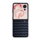 For Honor Magic V Flip Woven Texture Folding PU Phone Case(Black) - 1