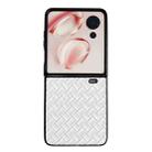 For Honor Magic V Flip Woven Texture Folding PU Phone Case(White) - 1