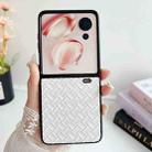 For Honor Magic V Flip Woven Texture Folding PU Phone Case(White) - 2