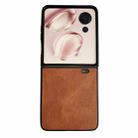 For Honor Magic V Flip Crazy Horse Texture Folding PU Phone Case(Orange) - 1