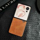 For Honor Magic V Flip Crazy Horse Texture Folding PU Phone Case(Orange) - 2