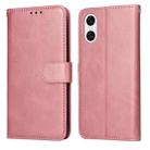 For Sony Xperia 10 VI Classic Calf Texture Flip Leather Phone Case(Rose Gold) - 1