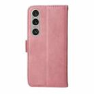 For Sony Xperia 1 VI Classic Calf Texture Flip Leather Phone Case(Rose Gold) - 3