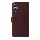 For Sony Xperia 5 V Classic Calf Texture Flip Leather Phone Case(Brown) - 3