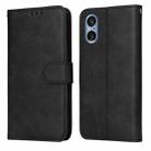 For Sony Xperia 5 V Classic Calf Texture Flip Leather Phone Case(Black) - 1