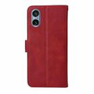 For Sony Xperia 5 V Classic Calf Texture Flip Leather Phone Case(Red) - 3