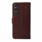 For Sony Xperia 1 V Classic Calf Texture Flip Leather Phone Case(Brown) - 3