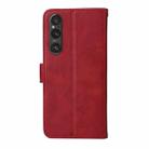 For Sony Xperia 1 V Classic Calf Texture Flip Leather Phone Case(Red) - 3