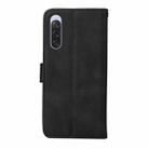 For Sony Xperia 10 V Classic Calf Texture Flip Leather Phone Case(Black) - 3