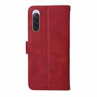 For Sony Xperia 10 V Classic Calf Texture Flip Leather Phone Case(Red) - 3
