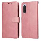 For Sony Xperia 10 V Classic Calf Texture Flip Leather Phone Case(Rose Gold) - 1